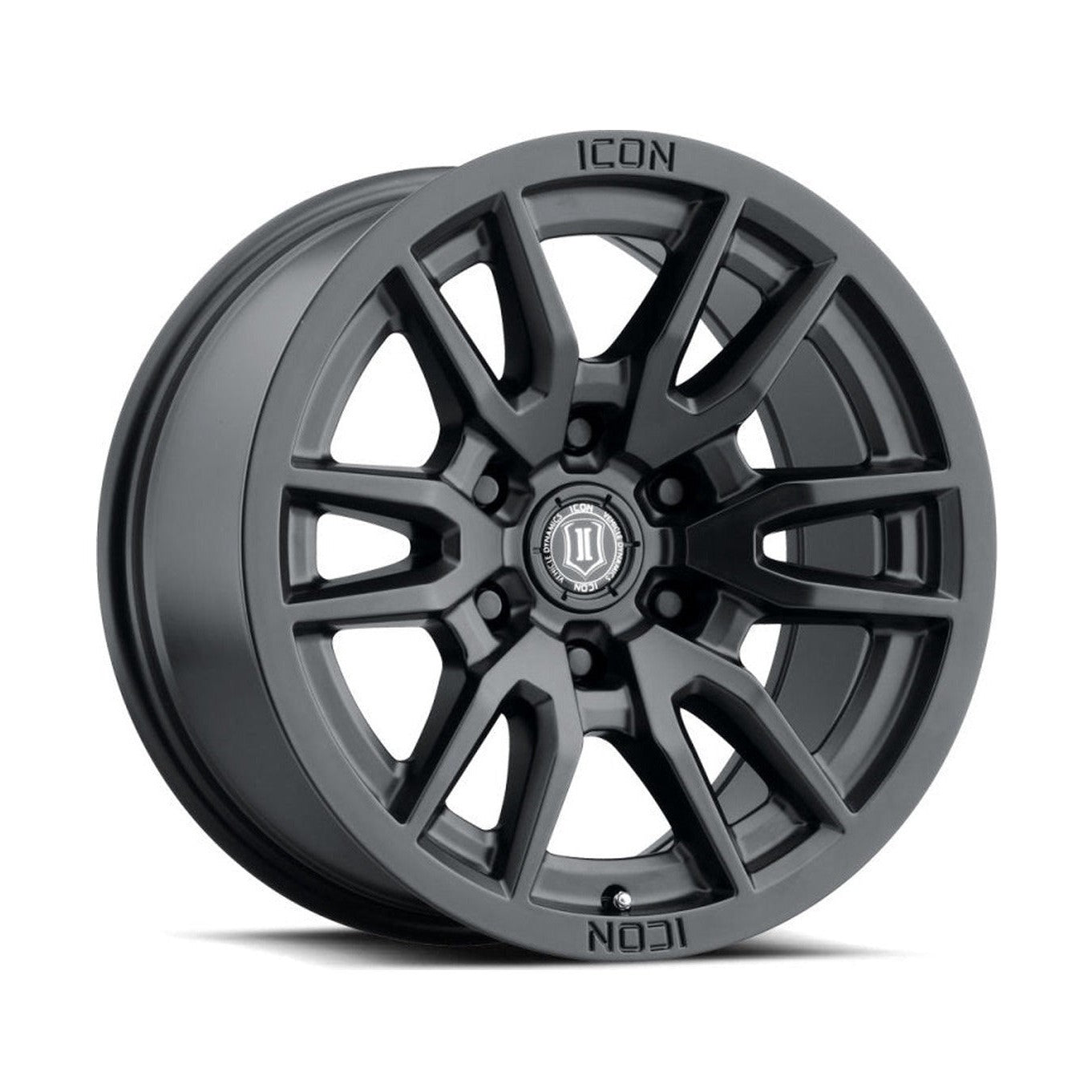 ICON ICON Vector 6 17x8.5 6x135 6mm Offset 5in BS 87.1mm Bore Satin Black Wheel