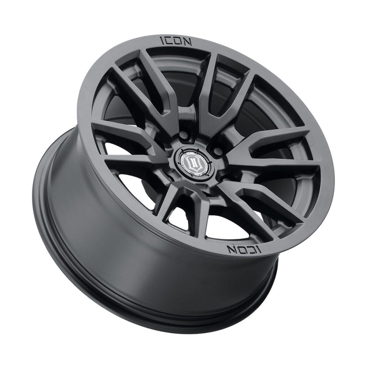 ICON ICON Vector 6 17x8.5 6x135 6mm Offset 5in BS 87.1mm Bore Satin Black Wheel