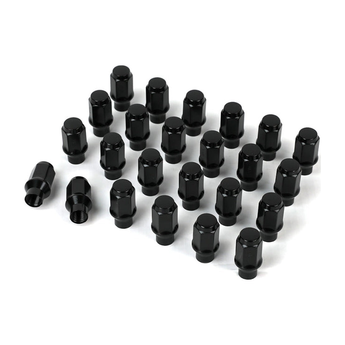 ICON ICON Alloys Lug Nut Kit Black - 14x1.5 - 24 Lug Nuts w/ Custom Shank