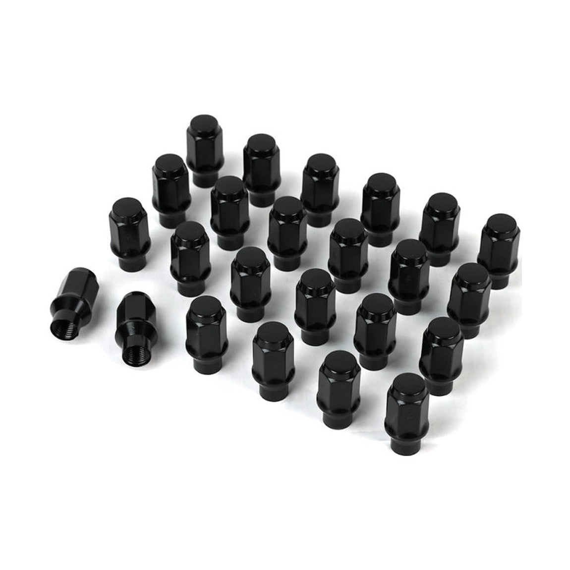 ICON ICON Alloys Lug Nut Kit Black - 14x1.5 - 24 Lug Nuts w/ Custom Shank