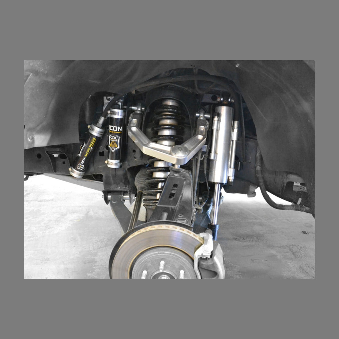 ICON ICON 10-14 Ford Raptor Front 3.0 Series Shocks VS RR CDCV Coilover Kit - Driver Side, installed