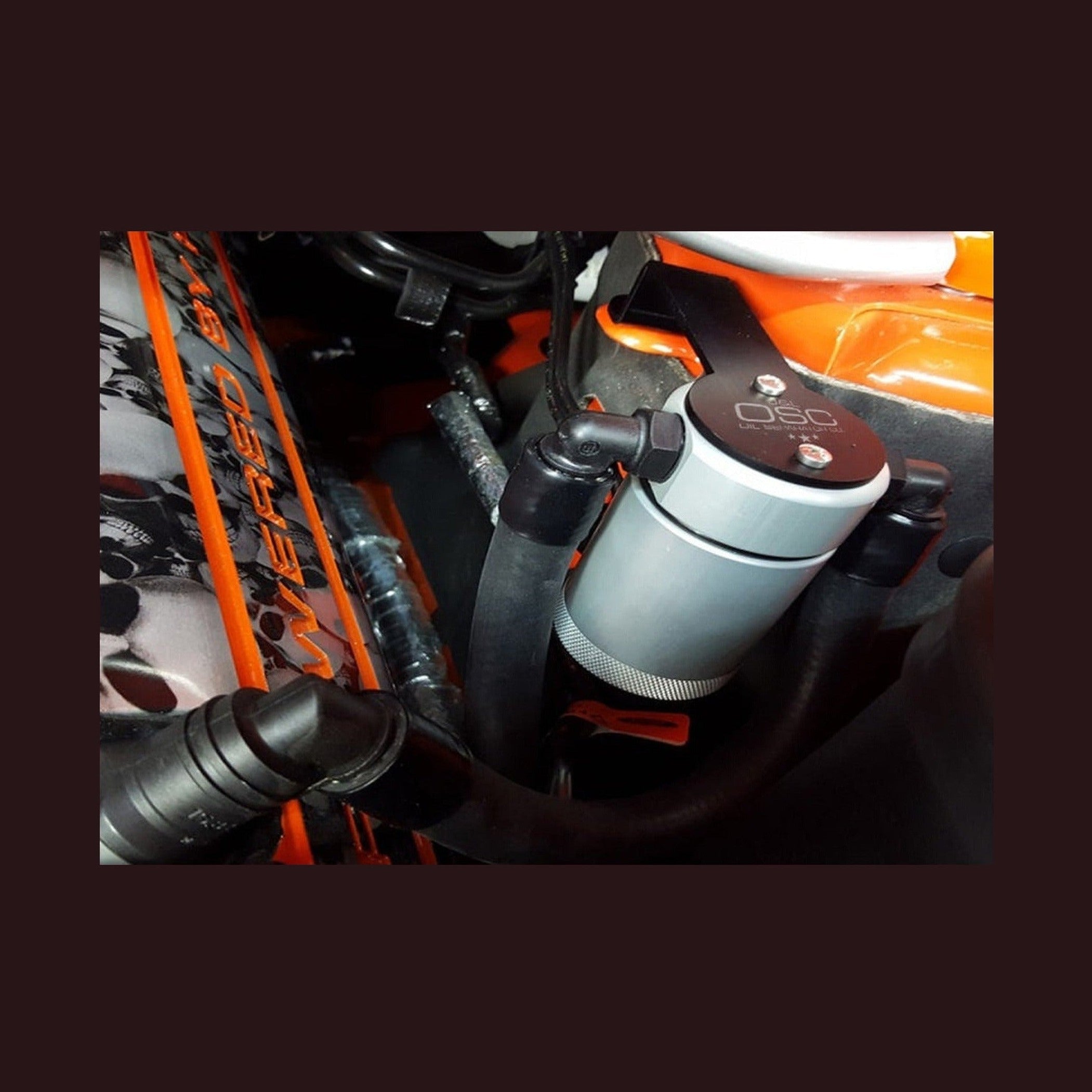 J&L J&L 2011-2017 Ford Mustang GT Driver Side Oil Separator 3.0 - Clear Anodized