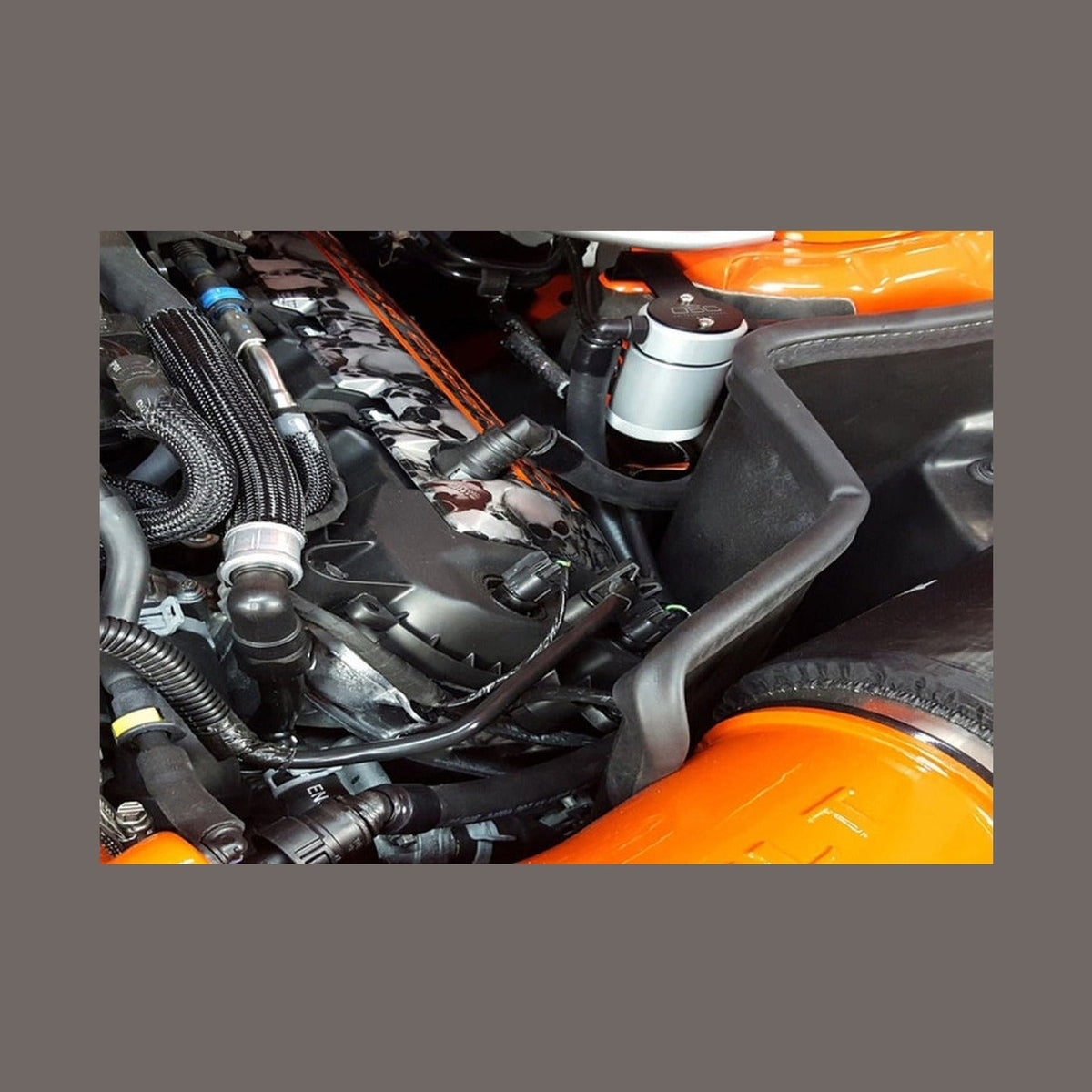 J&L J&L 2011-2017 Ford Mustang GT Driver Side Oil Separator 3.0 - Clear Anodized