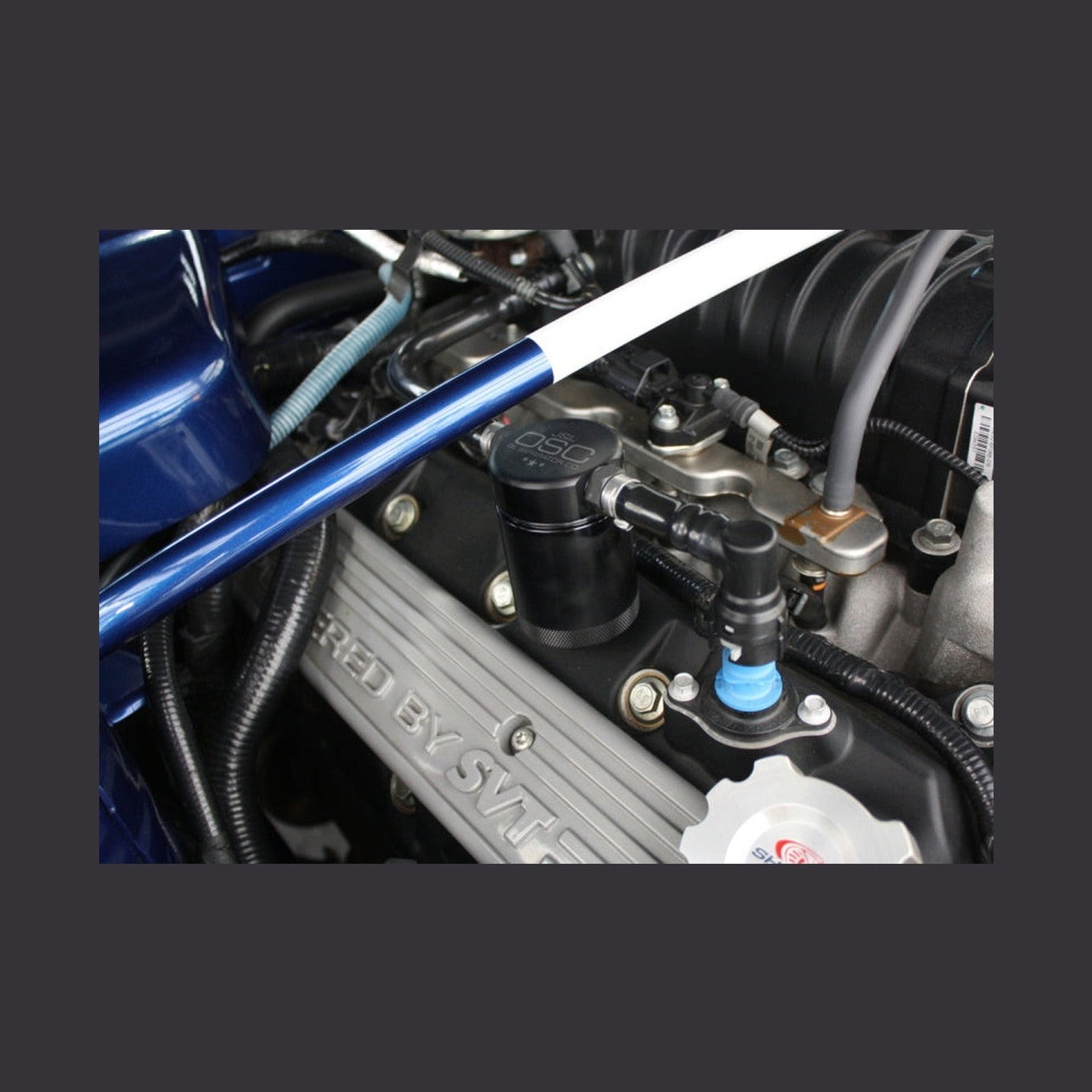 J&L J&L 07-14 Ford Mustang GT500 Passenger Side Oil Separator 3.0 - Black Anodized