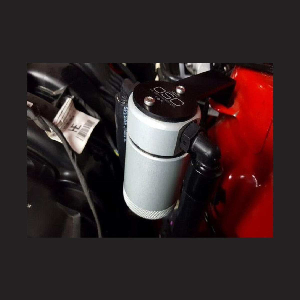 J&L J&L 2015-2023 Ford Mustang EcoBoost Driver Side Oil Separator 3.0 - Clear Anodized