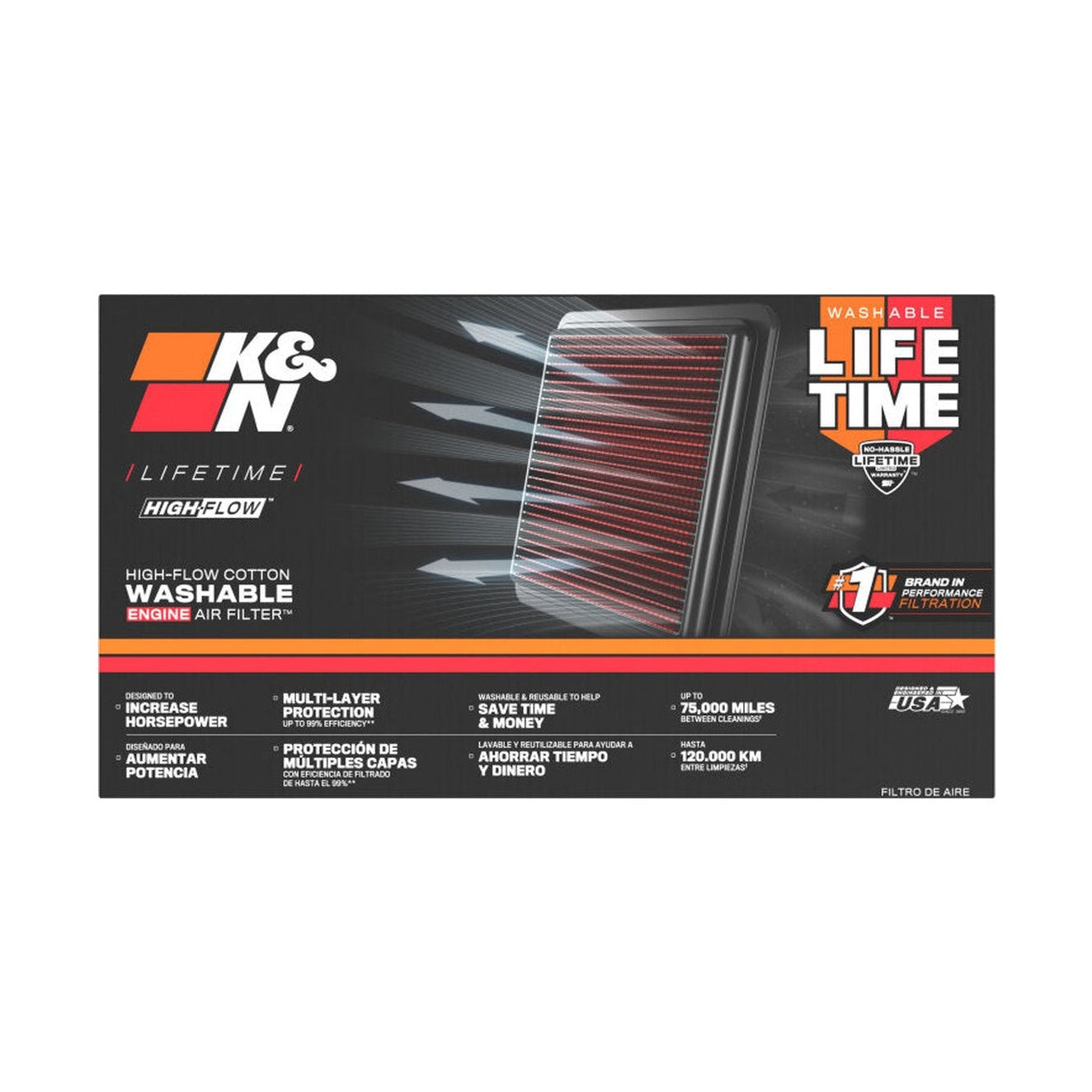 K&N Engineering K&N Replacement Air Filter for 11 -12 Honda Odyssey 3.5L V6