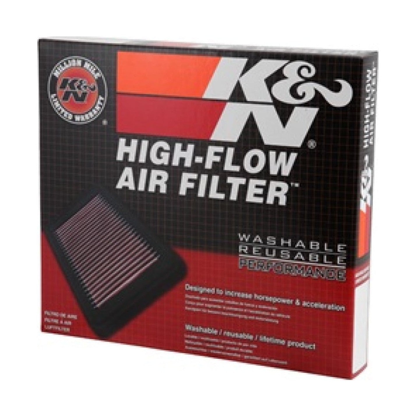 K&N Engineering K&N Replacement Panel Air Filter for 2015 Ford Mustang 2.3L L4/3.7L V6/5.0L V8