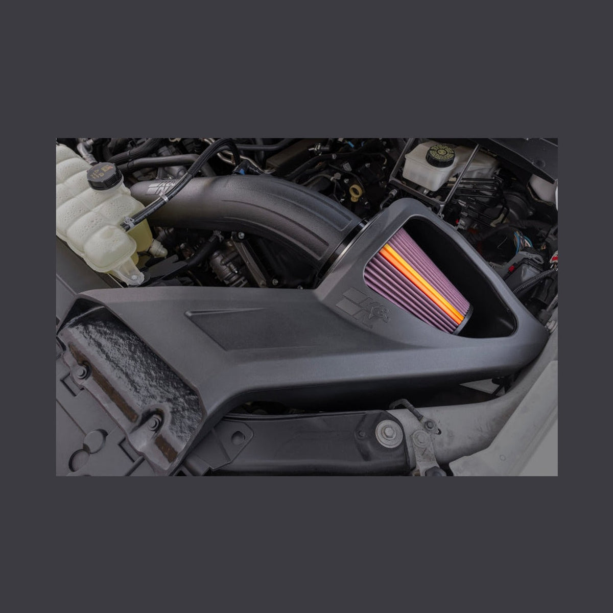K&N Engineering K&N 15-20 Ford F150 V8-5.0 L Performance Air Intake System, installed