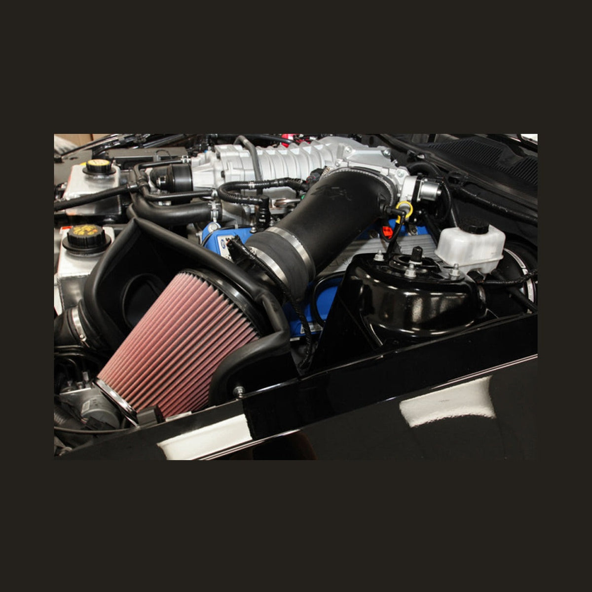 K&N Engineering K&N 10-14 Ford Mustang Shelby GT 5.4L V8 Performance Intake Kit, installed