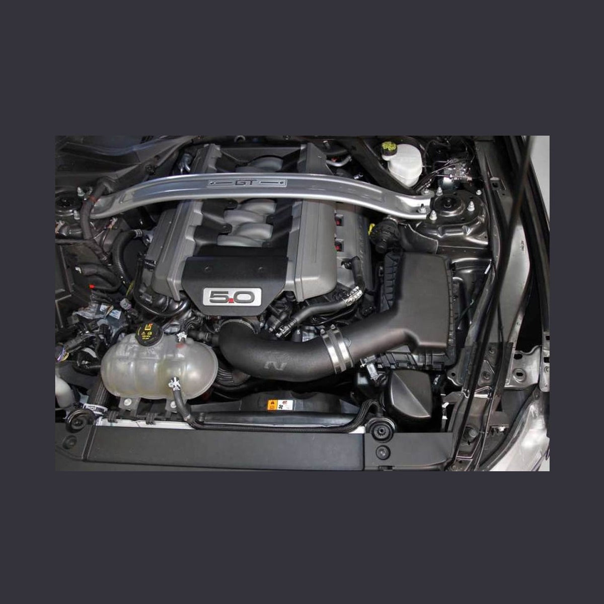 K&N Engineering K&N 2015 Ford Mustang V8-5.0L Performance Air Intake System, installed