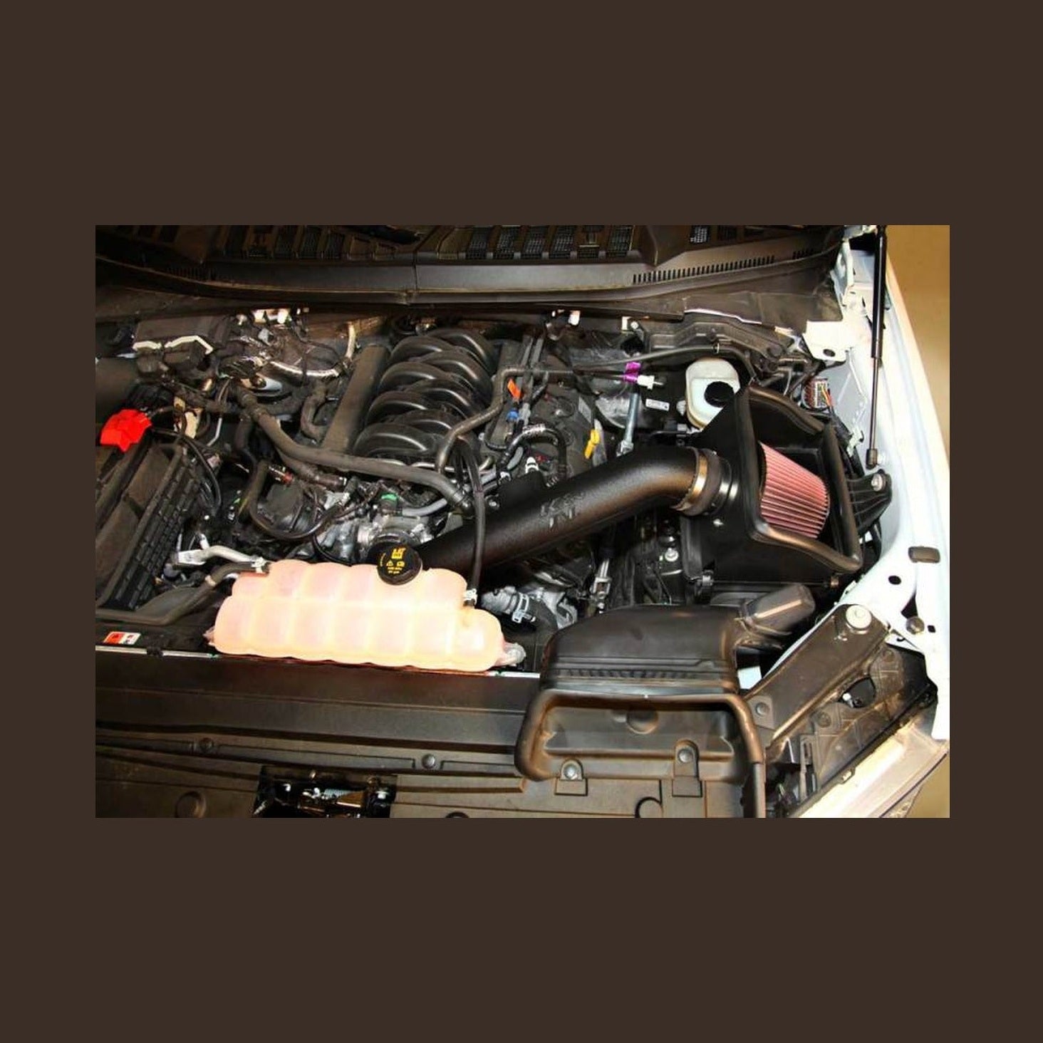 K&N Engineering K&N 2015 Ford F-150 5.0L V8 Performance Intake Kit, installed