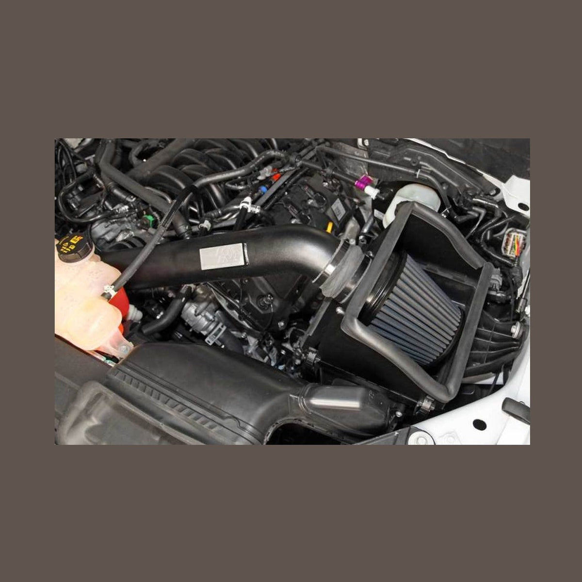 K&N Engineering K&N 2015 Ford F150 5.0L V8 Blackhawk Performance Intake Kit, installed