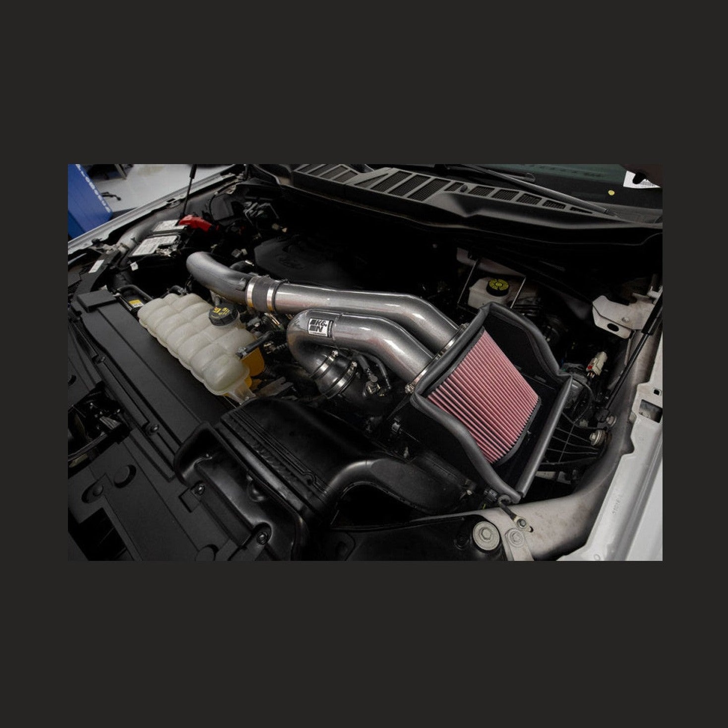 K&N Engineering K&N 2015-22 Ford F-150 3.5L V6 Performance Air Intake System, installed
