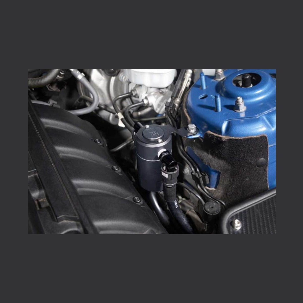 K&N Engineering K&N 15-23 Ford Mustang 2.3L Ecoboost Oil Catch Can, installed