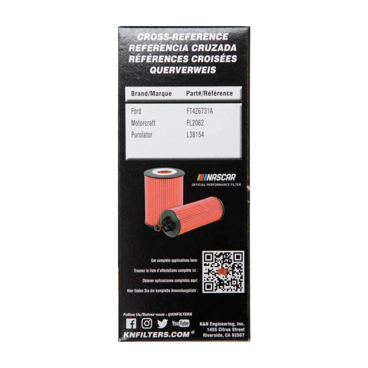 K&N Engineering K&N Ford / Lincoln 1.938in OD x 5.5in H Oil Filter