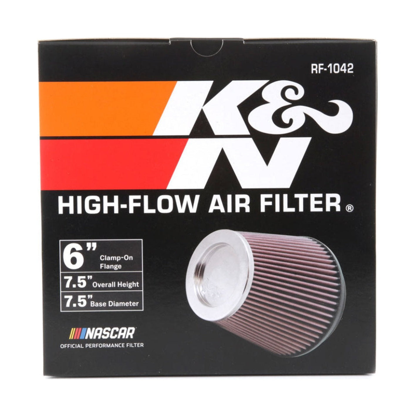 K&N Engineering K&N Round Tapered Universal Air Filter 6in Flange ID x 7.5in Base OD x 5in Top OD x 6.5in Height