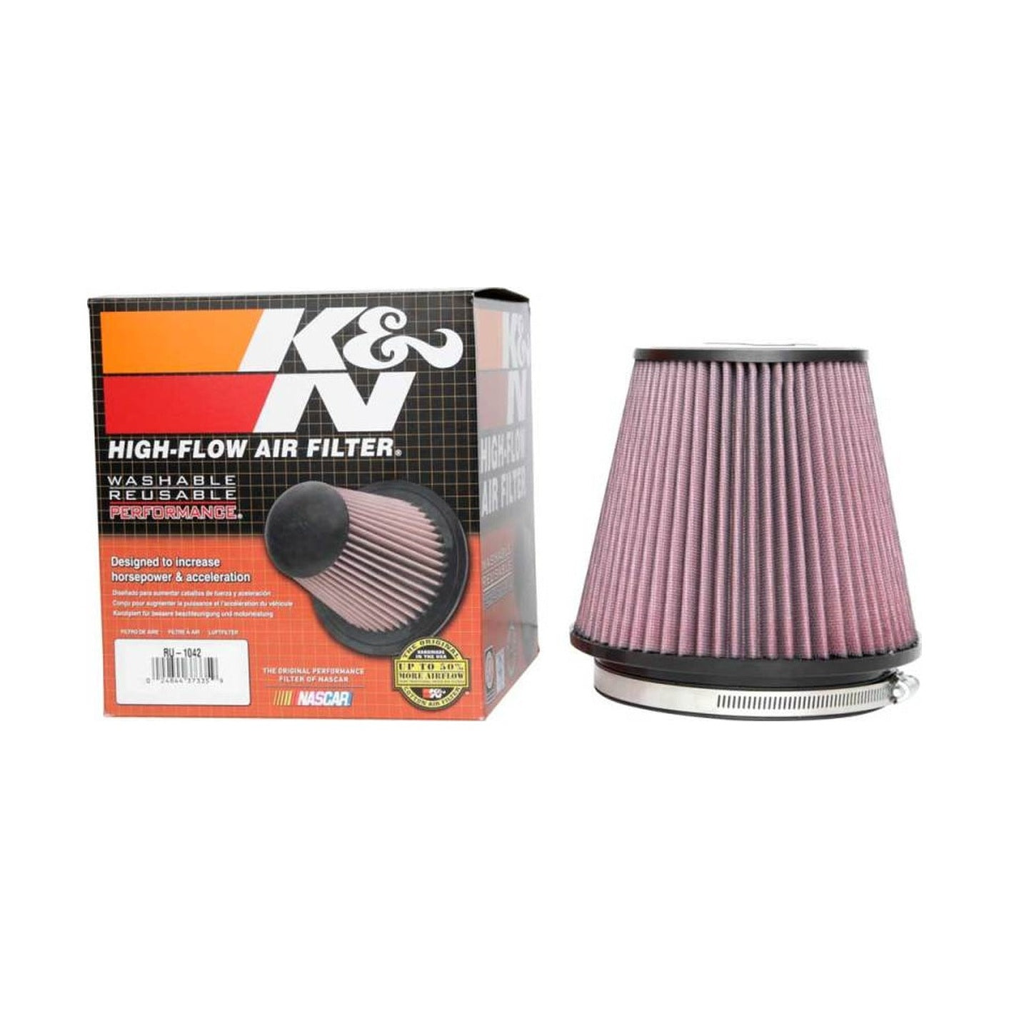 K&N Engineering K&N Universal Clamp-On Air Filter 6in FLG / 7-1/2in B / 5in T / 6-1/2in H