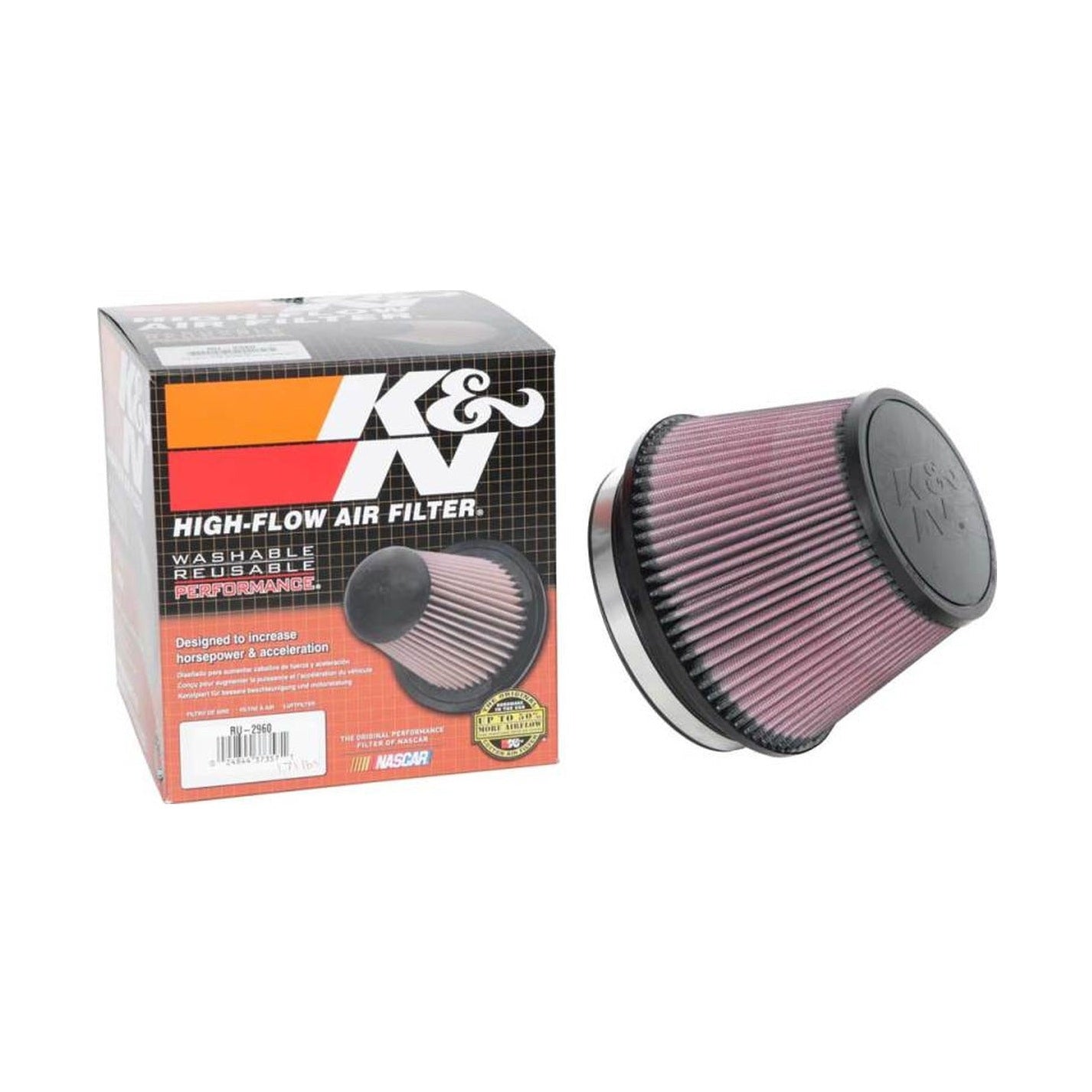 K&N Engineering K&N Universal Tapered Filter 6in Flange ID x 7.5in Base OD x 5in Top OD x 5in Height