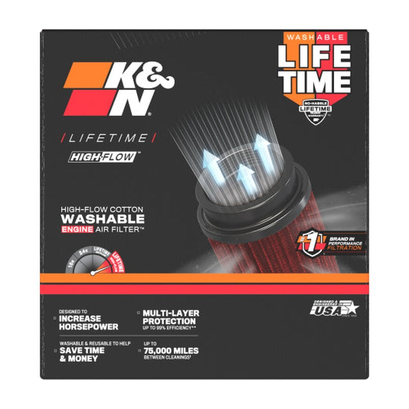 K&N Engineering K&N Universal Clamp-On Air Filter 6in FLG / 7-1/2in B / 5-7/8in T / 6in H