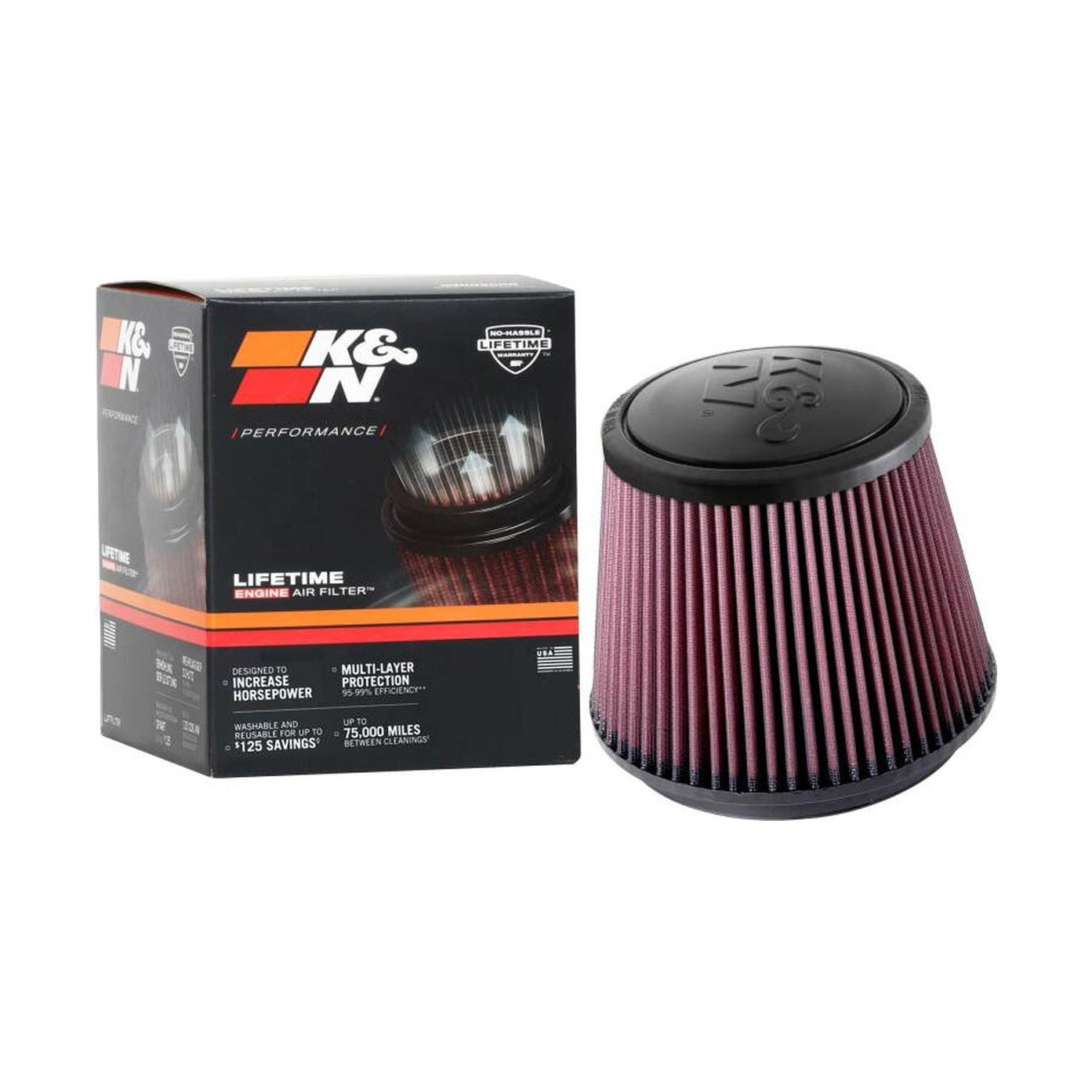 K&N Engineering K&N Universal Clamp-On Air Filter 6in FLG / 7-1/2in B / 5-7/8in T / 6in H