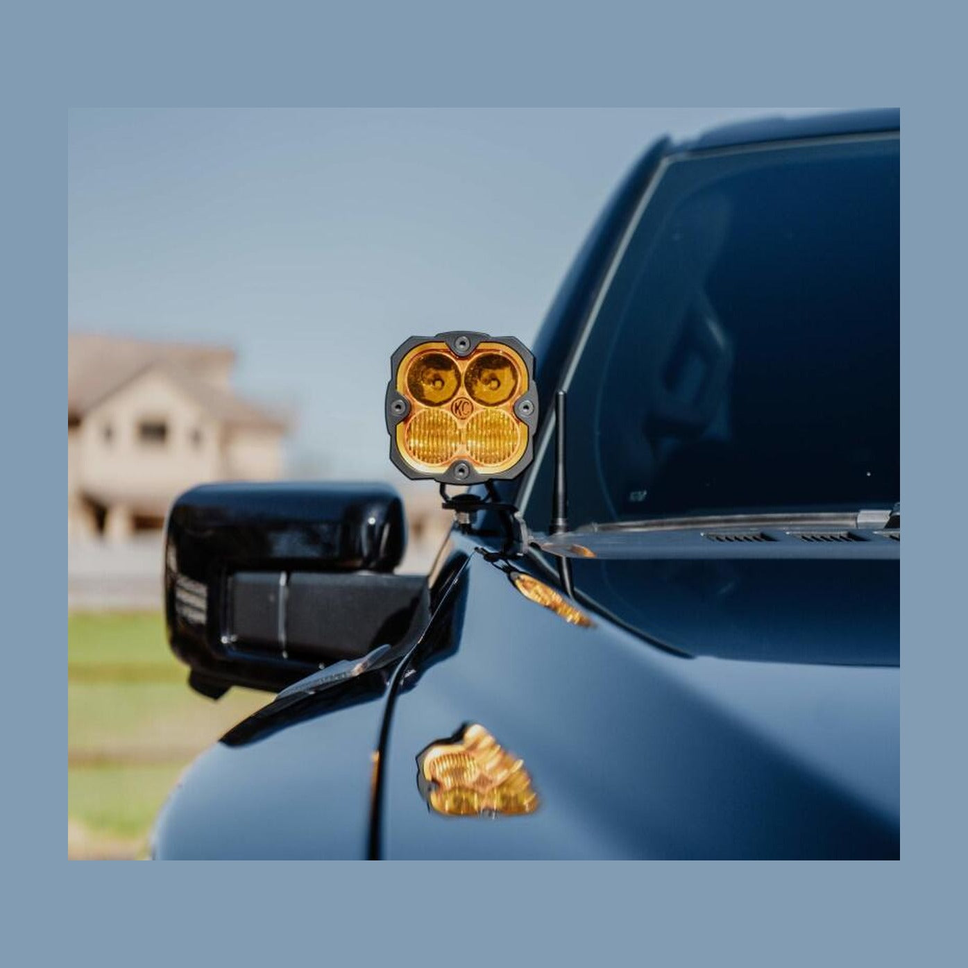 KC HiLiTES KC HiLiTES 2021+ Ford F150/Raptor/Lightning Gen 3 Pillar / Ditch Bracket Set, installed