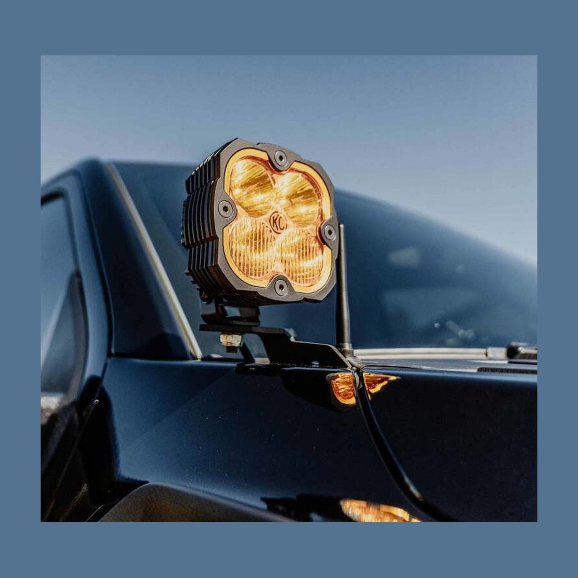 KC HiLiTES KC HiLiTES 2021+ Ford F150/Raptor/Lightning Gen 3 Pillar / Ditch Bracket Set, installed