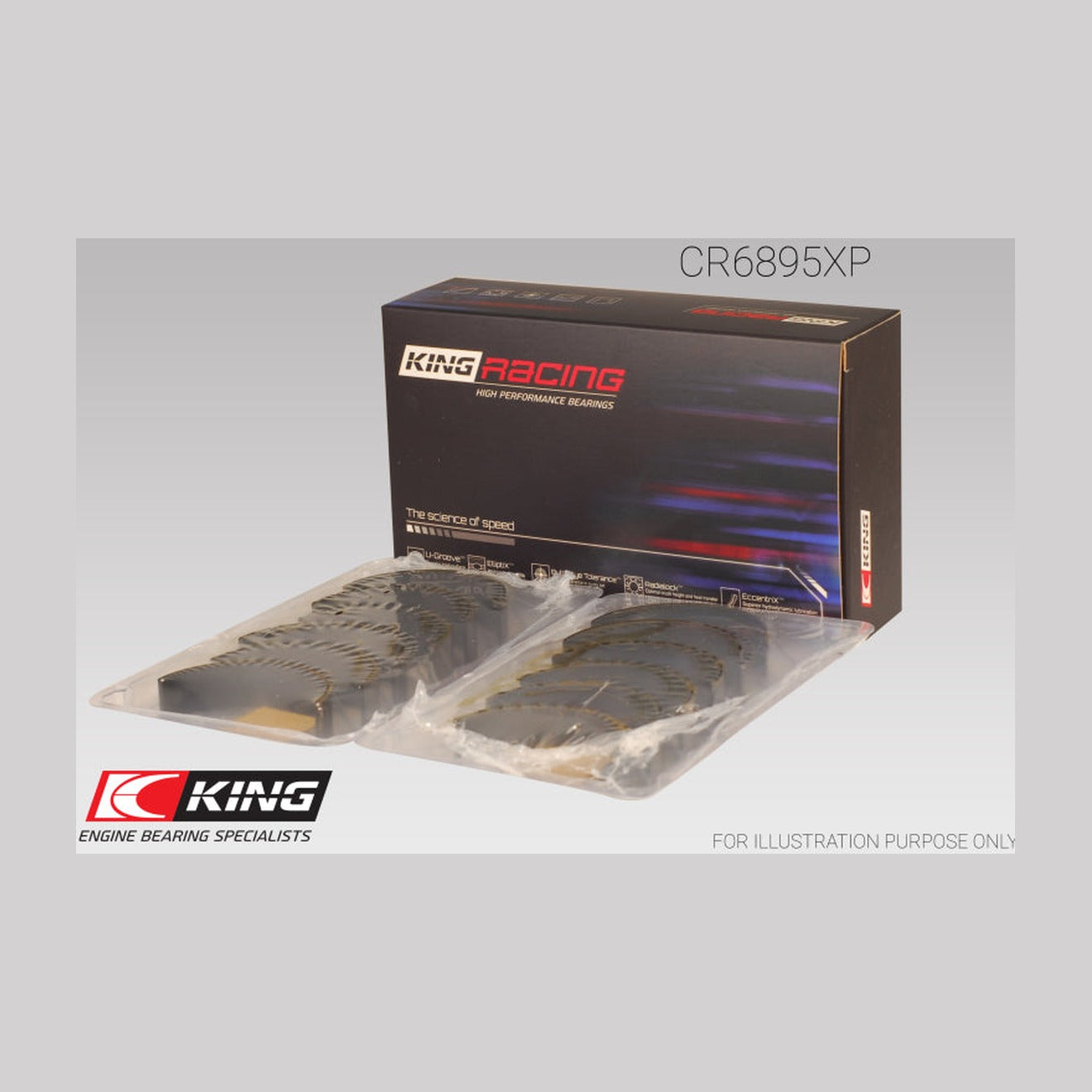 King Engine Bearings King Ford Ecoboost 3.5L V6 pMaxBlack Coated Connecting Rod Bearing Set - Size +0.25mm
