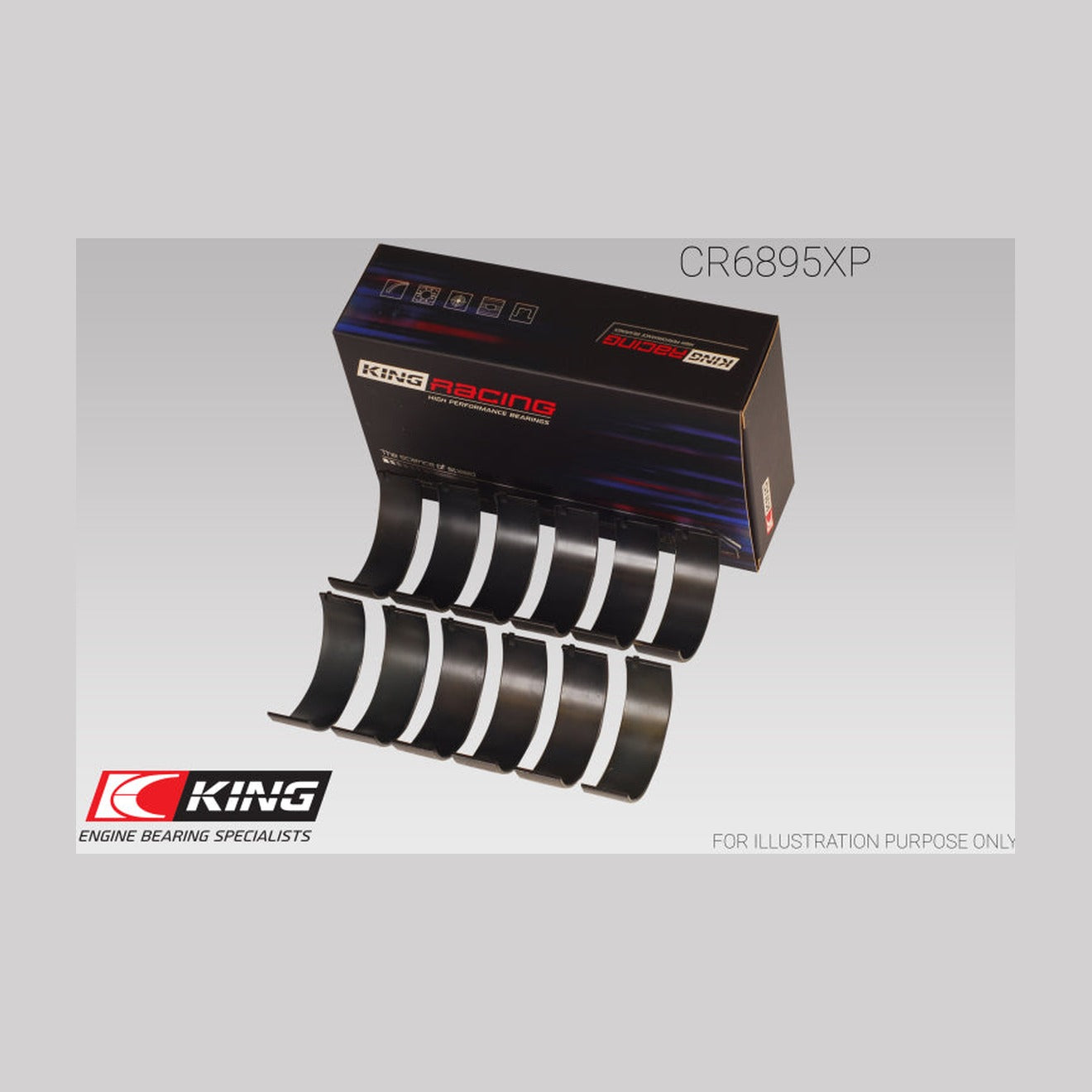 King Engine Bearings King Ford Ecoboost 3.5L V6 pMaxBlack Coated Connecting Rod Bearing Set - Size +0.25mm