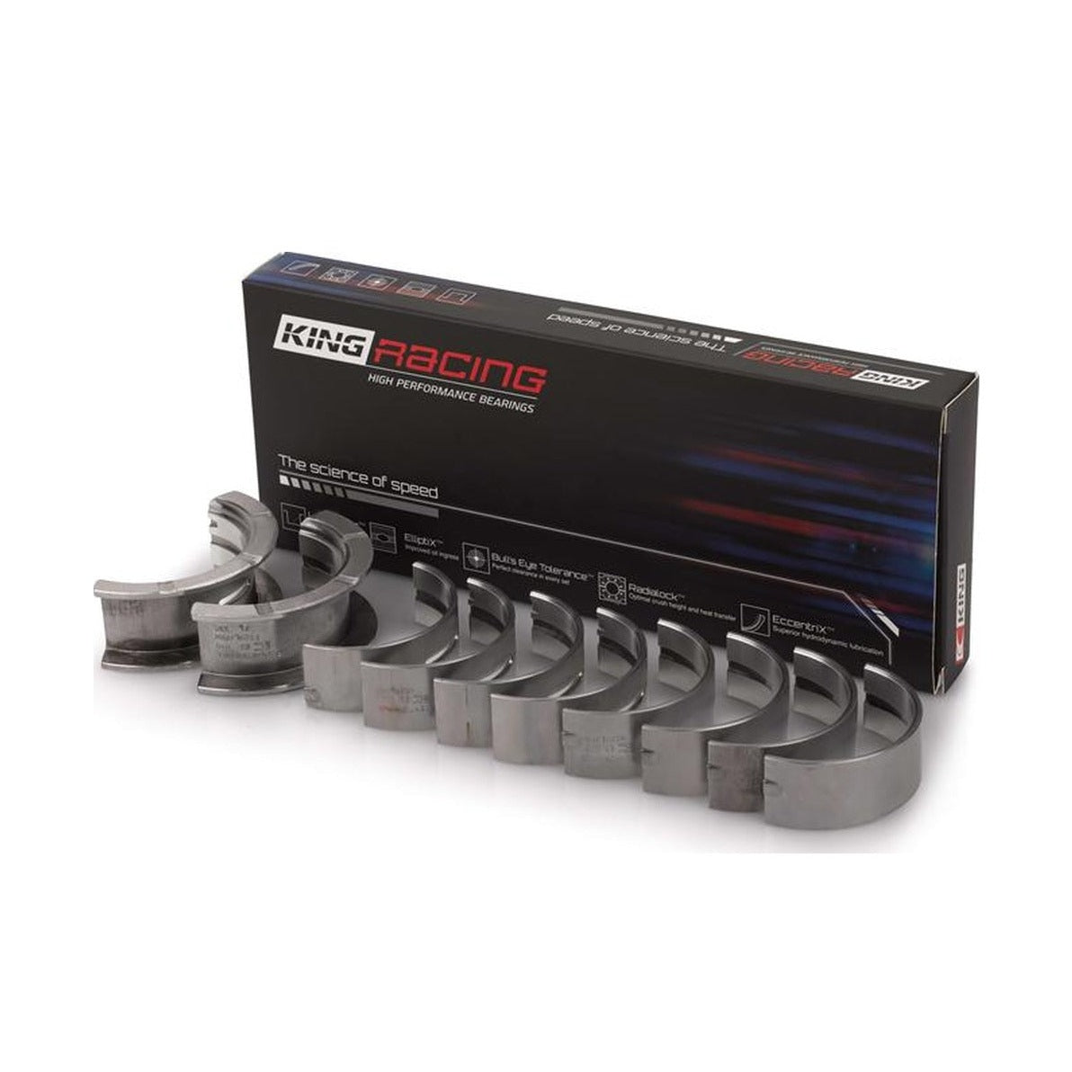 King Engine Bearings King Ford Prod. V8 4.6L/5.4L Will Not Fit 13-14 GT500 Performance Main Bearing Set - Size STD