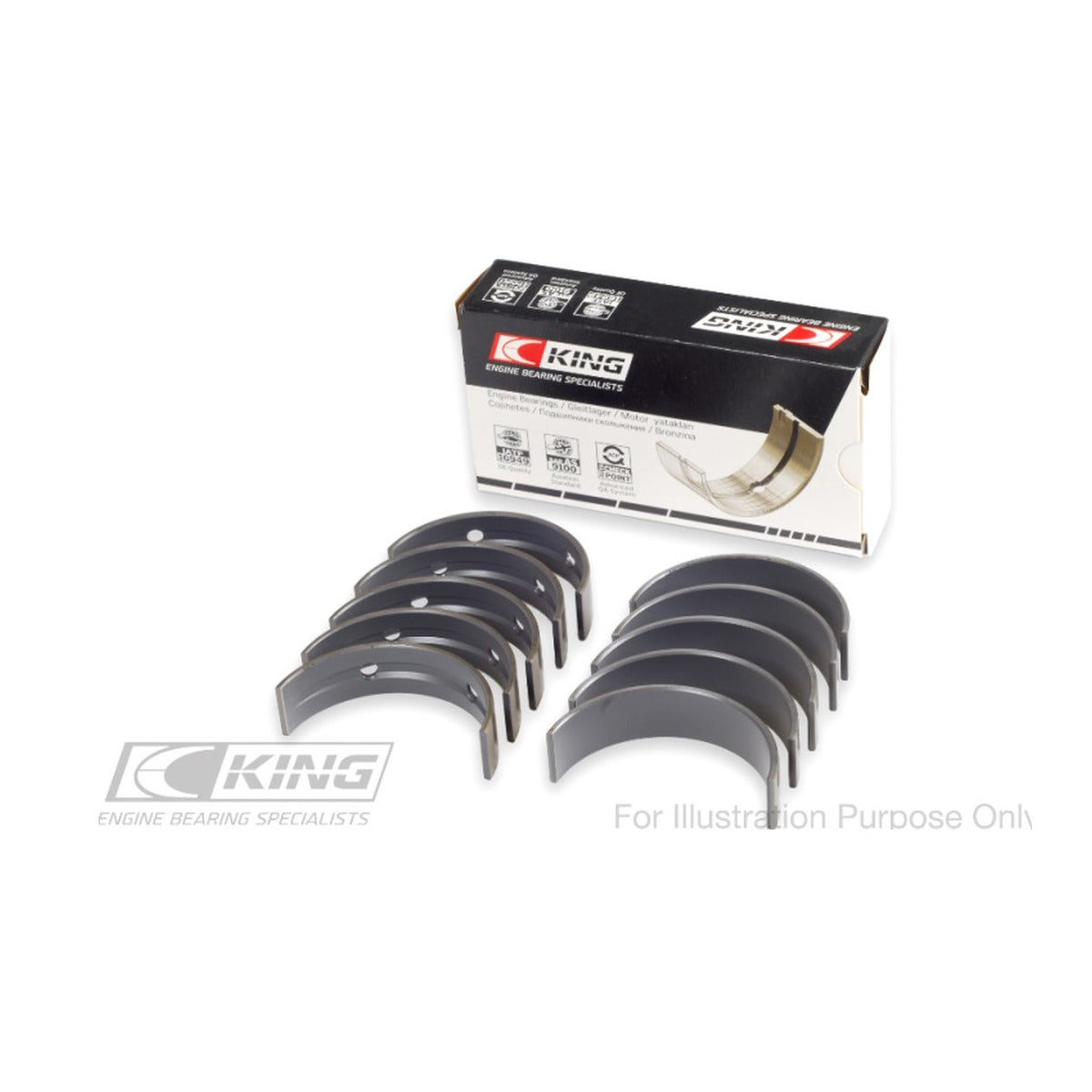 King Engine Bearings King Engine Bearings Ford 302 CID Coyote Performance Coated Main Bearing Set - Size STD