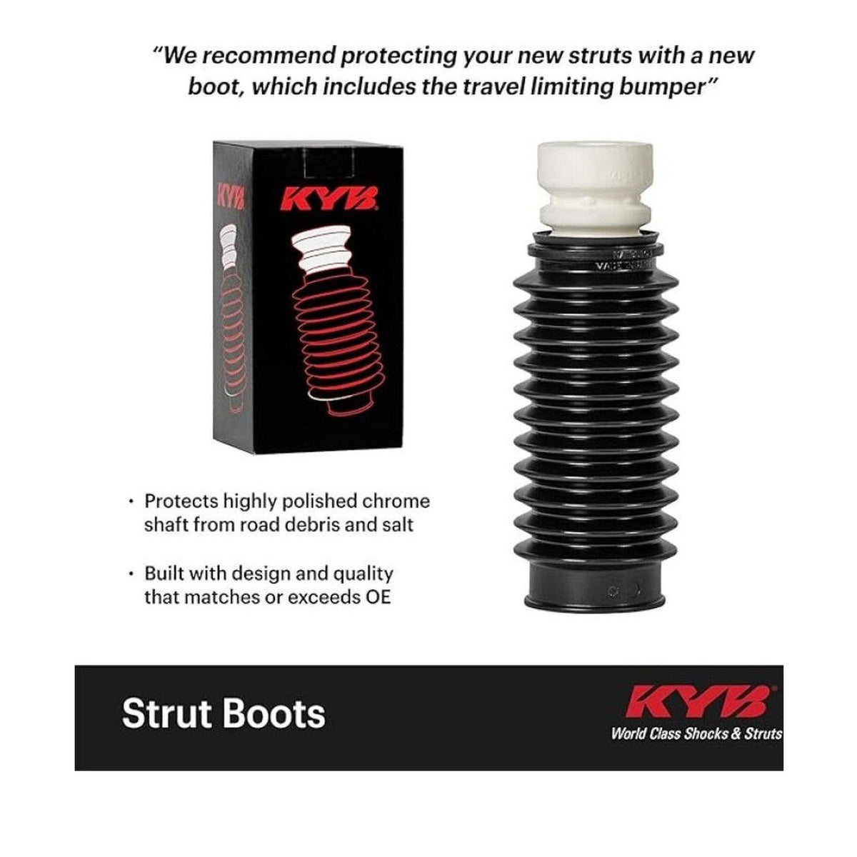 KYB KYB Shocks & Struts Strut Boots Front BMW Z Series 2006-08 CADILLAC Escalade 2008-09 CHEVROLET Avala