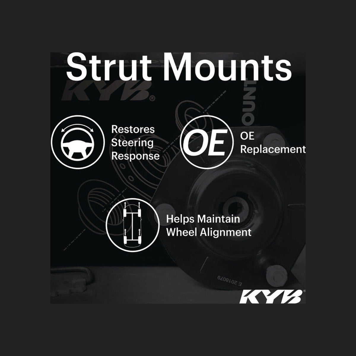 KYB KYB Shocks & Struts Front Upper Coil Spring Seat 15-17 Ford Mustang