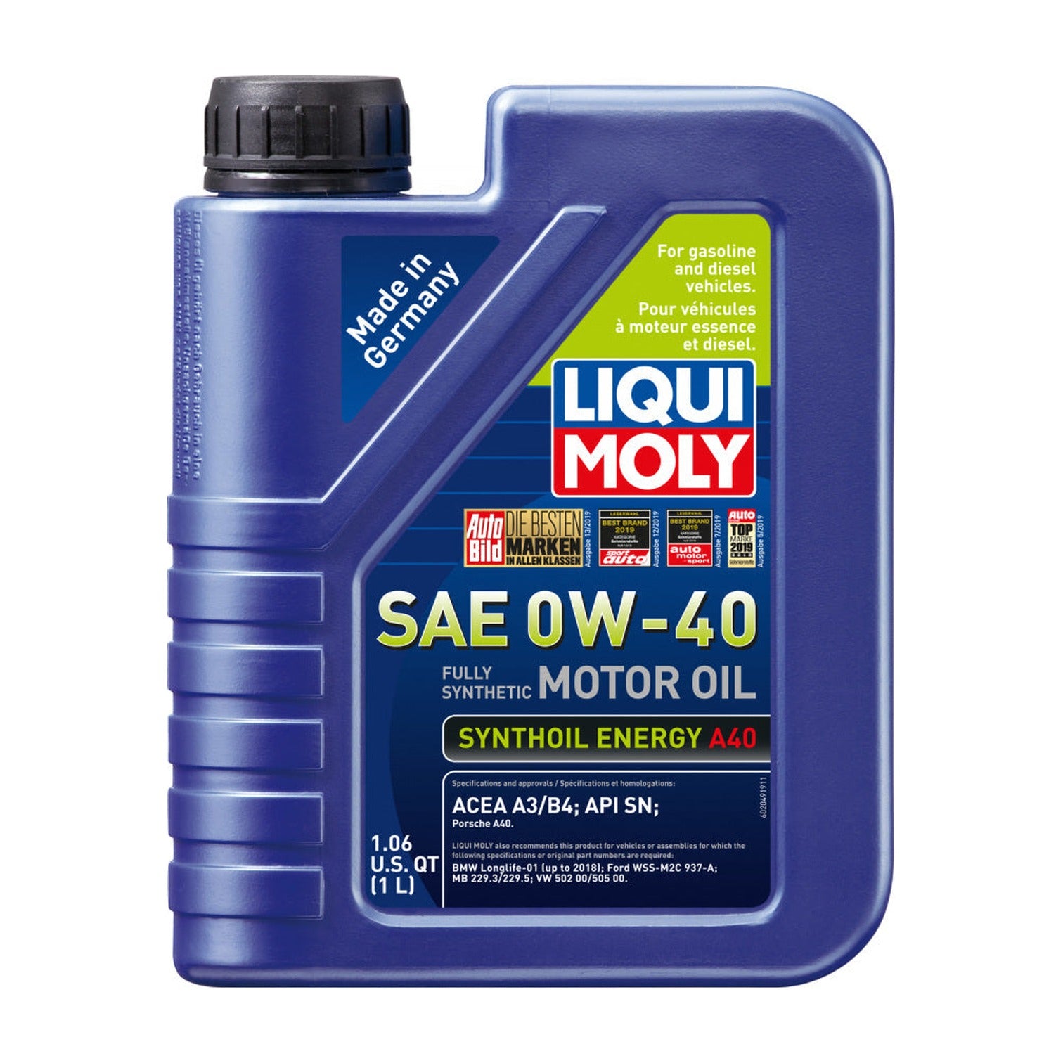 LIQUI MOLY LIQUI MOLY 1L Synthoil Energy A40 Motor Oil SAE 0W40