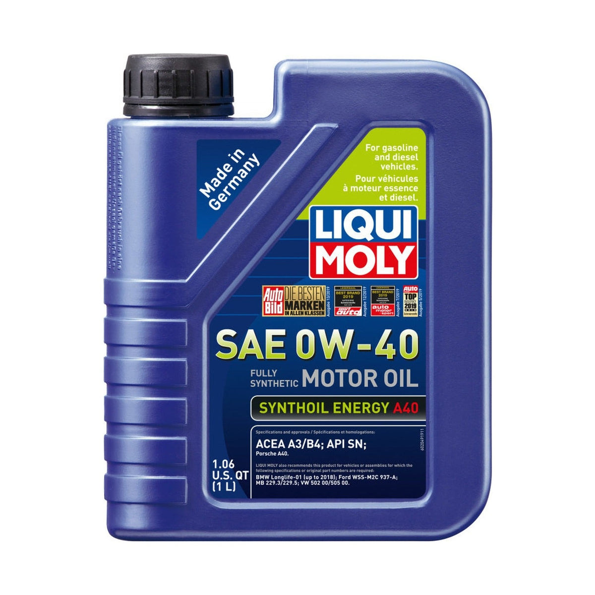 LIQUI MOLY LIQUI MOLY 1L Synthoil Energy A40 Motor Oil SAE 0W40