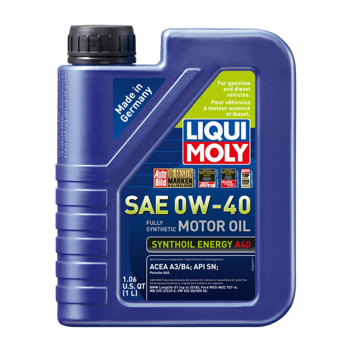 LIQUI MOLY LIQUI MOLY 1L Synthoil Energy A40 Motor Oil SAE 0W40