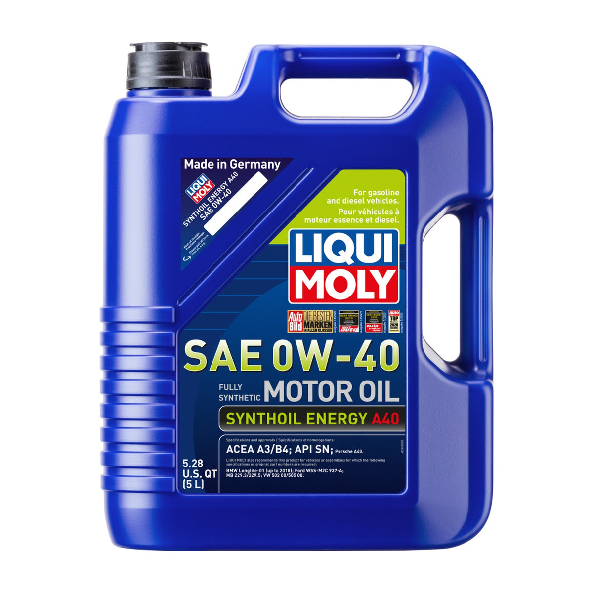 LIQUI MOLY LIQUI MOLY 5L Synthoil Energy A40 Motor Oil SAE 0W40