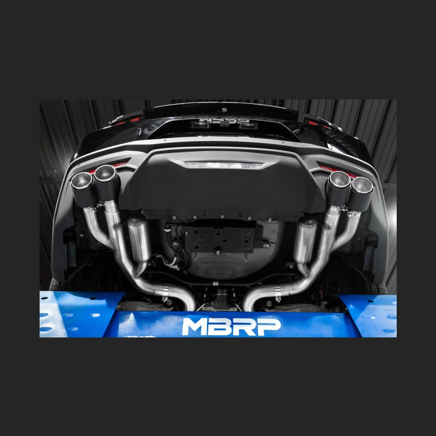 MBRP MBRP 2018+ Ford Mustang GT 5.0L Aluminized 3in Street to Race Conversion Kit, installed