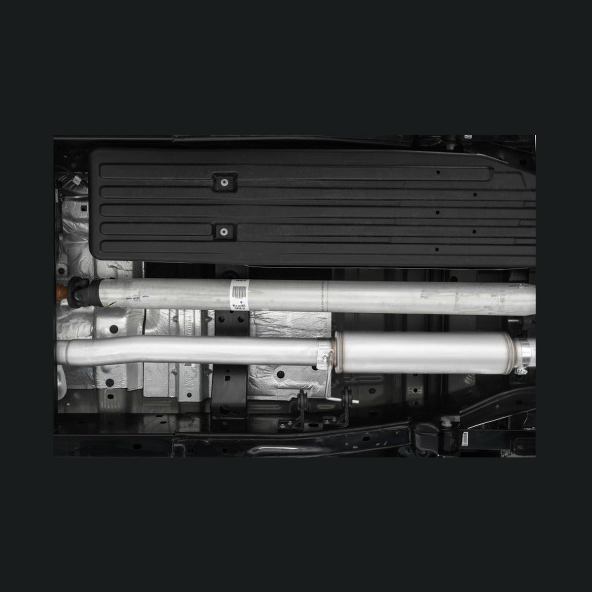 MBRP MBRP 2021+ Ford F150 2.7L/3.5L/5.0L 4in T304 Stainless Steel Cat-Back - RACE VERSION, installed