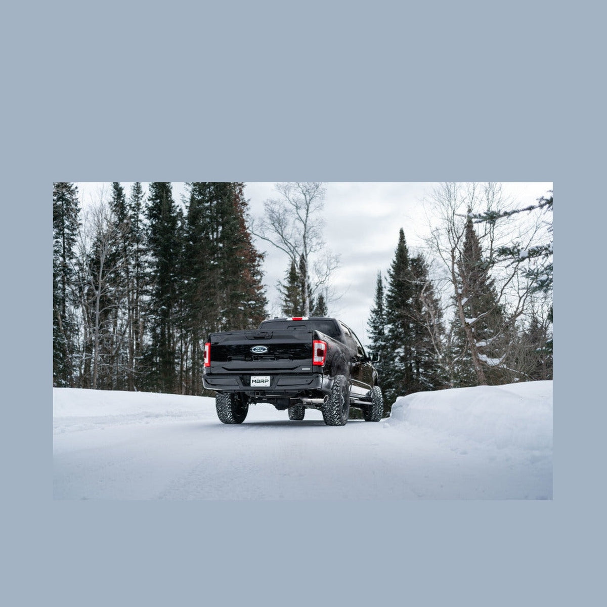 MBRP MBRP 2021+ Ford F150 2.7L/3.5L/5.0L 4in Aluminized Steel Cat-Back - RACE VERSION, installed