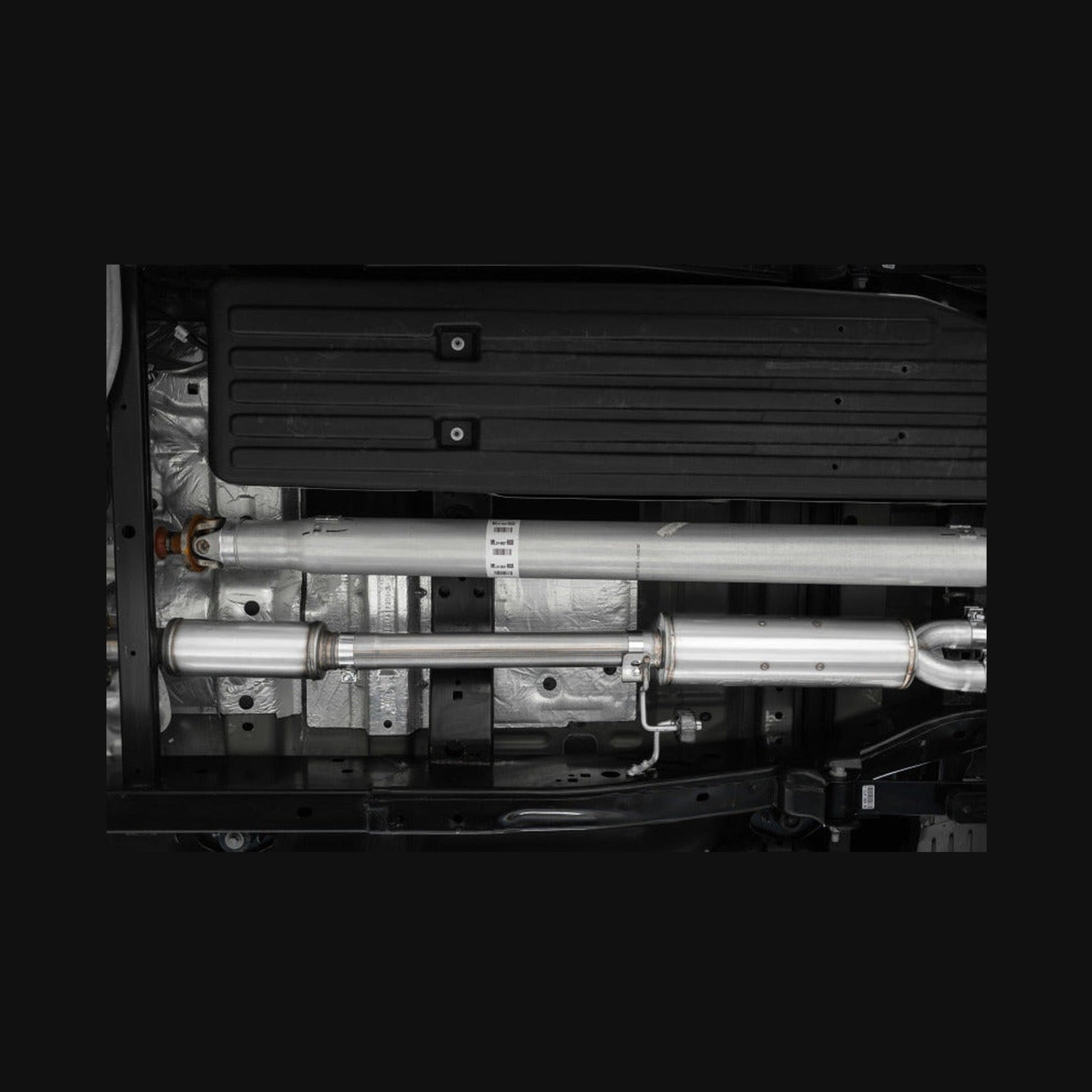 MBRP MBRP 2021+ F-150 2.7L/ 3.5L Ecoboost, 5.0L 3in Cat Back 2.5in Dual Split Rear - Aluminized Steel, installed