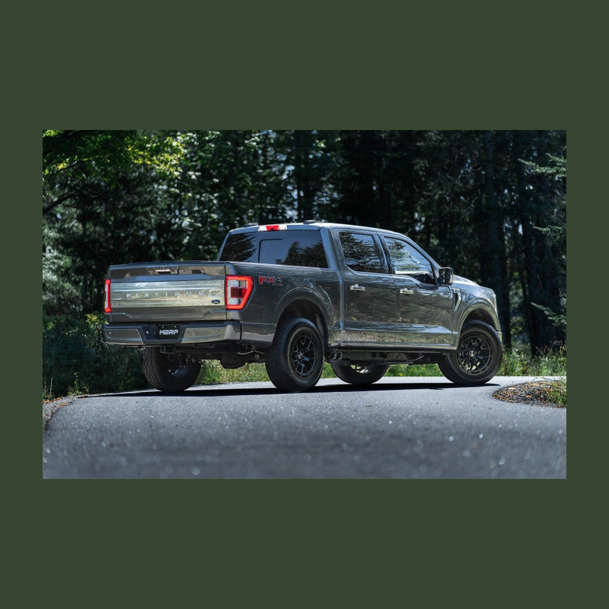 MBRP MBRP 2021 Ford F-150 2.7L EcoBoost / 3.5L EcoBoost / 5.0L 3in Cat Back Single Side Exit Black, installed