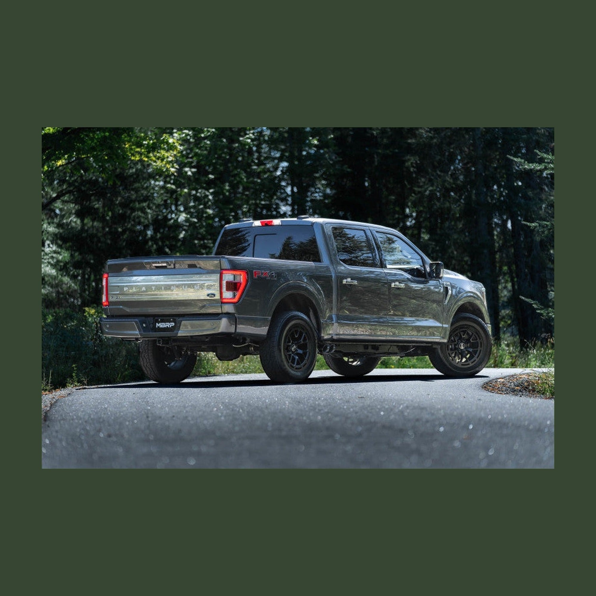 MBRP MBRP 2021 Ford F-150 2.7L EcoBoost / 3.5L EcoBoost / 5.0L 3in Cat Back Single Side Exit Black, installed