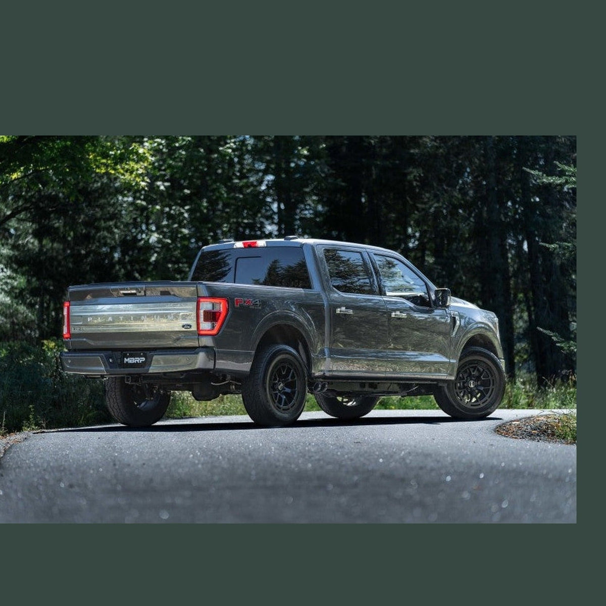 MBRP MBRP 2021+ Ford F150 Aluminized Dual Pre-Axle (Street Profile) 2.5in OD Tips 3in Cat Back Exhaust, installed