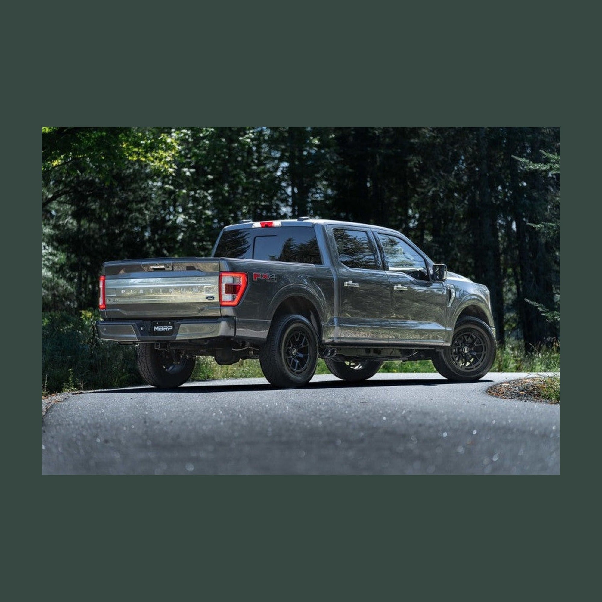 MBRP MBRP 2021+ Ford F150 Aluminized Dual Pre-Axle (Street Profile) 2.5in OD Tips 3in Cat Back Exhaust, installed