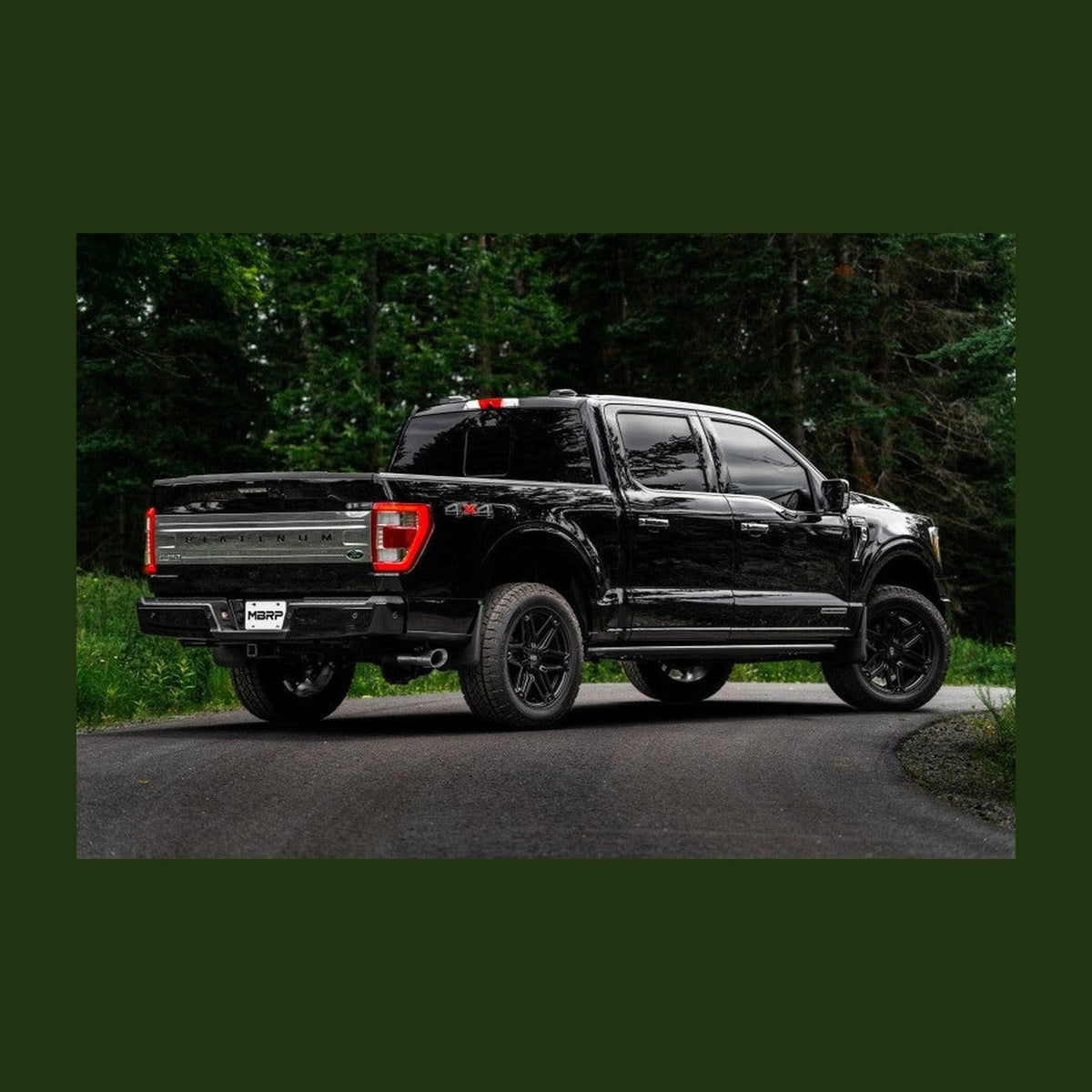 MBRP MBRP 2021+ Ford F-150 Powerboost Hybrid 3in Single Side Exit - Aluminized Steel, installed