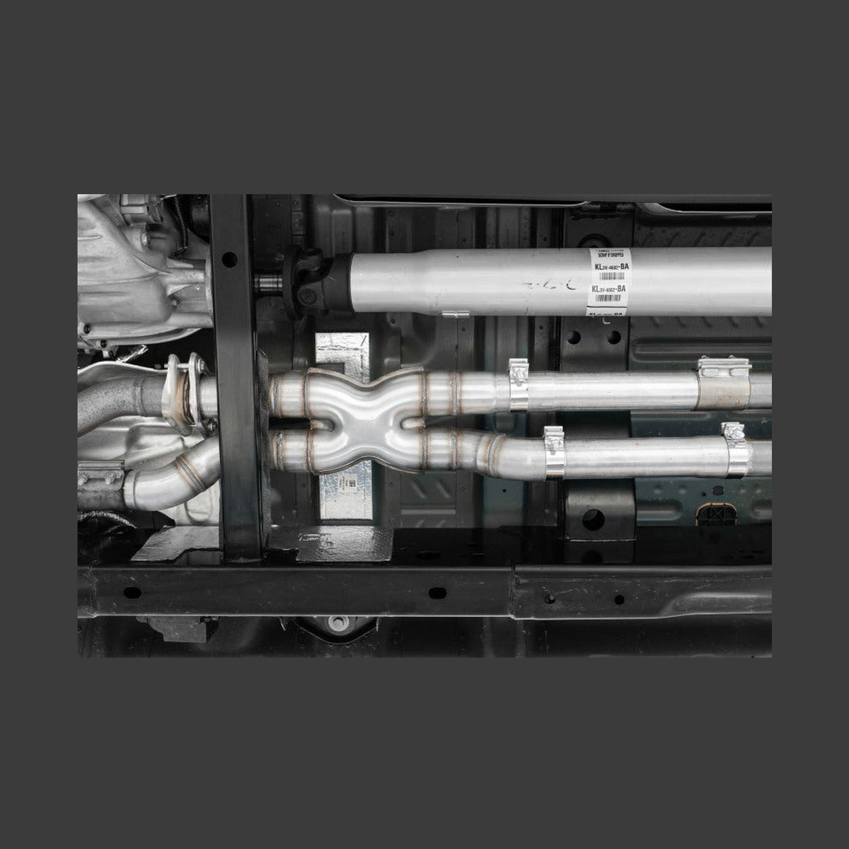 MBRP MBRP 17-19 Ford F150 Raptor 3.5L EcoBoost 3in X-Pipe Kit - T409, installed