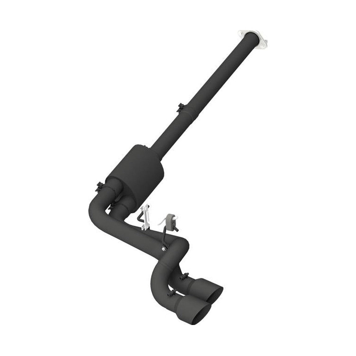 MBRP MBRP 09-14 Ford F150 Pre-Axle 4.5in OD Tips Dual Outlet 3in Black Coated Cat Back Exhaust