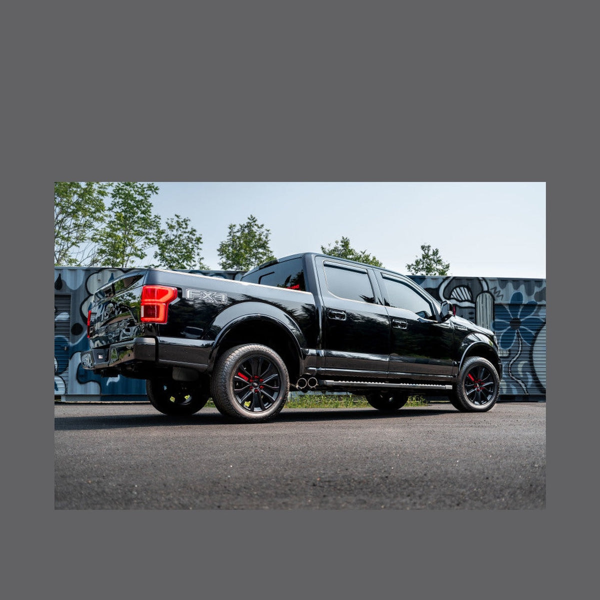 MBRP MBRP 15-20 Ford F150 T409 Pre-Axle 4in OD Tips Dual Outlet 3in Cat Back Exhaust, installed