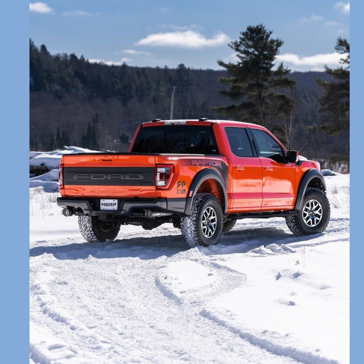MBRP MBRP 2021+ Ford F-150 Raptor Axle-Back Dual Rear Exit T304 Performance Exhaust Sys, installed