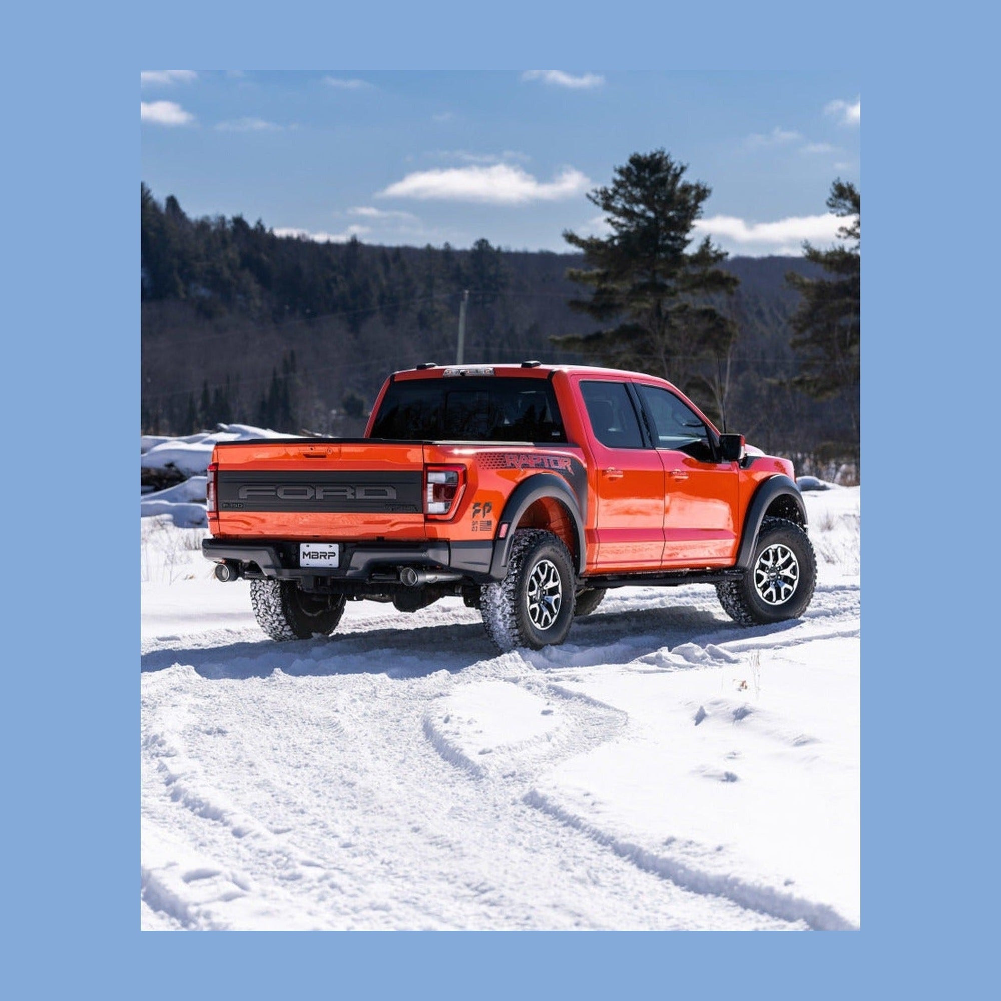 MBRP MBRP 2021+ Ford F-150 Raptor Axle-Back Dual Rear Exit T304 Performance Exhaust Sys, installed